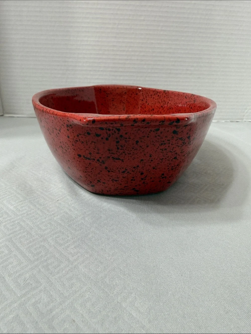 Cerutil Stoneware Red Speckled Ceramic Casserole Baking Dish Handles Portugal
